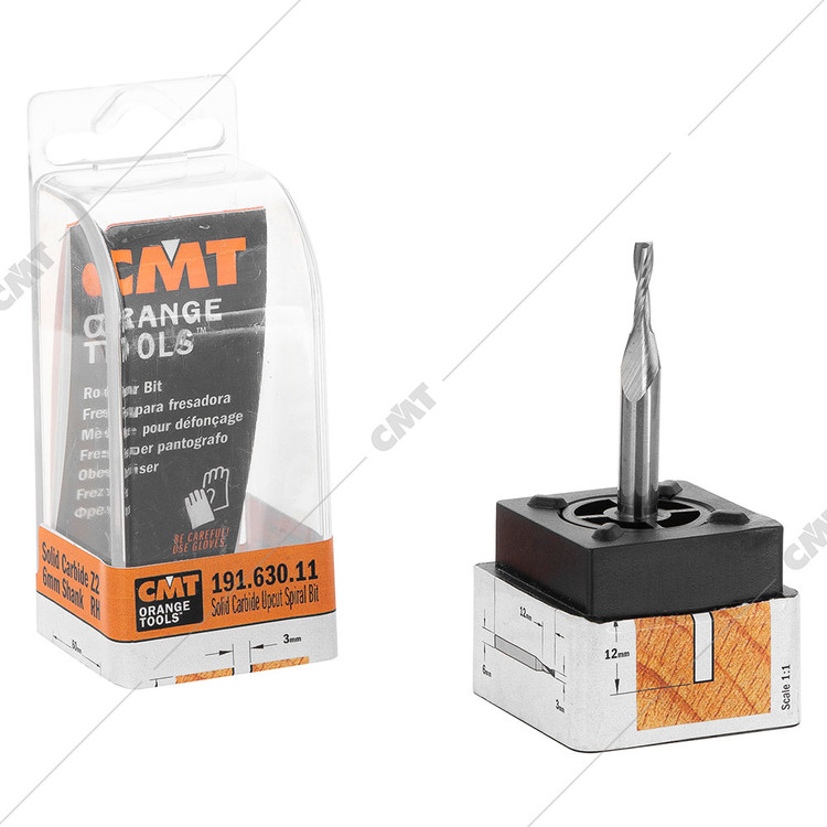 تیغ فرز شیارزن مارپیچ قطر 3 کارگیر 12 CMT کد 191.630.11
