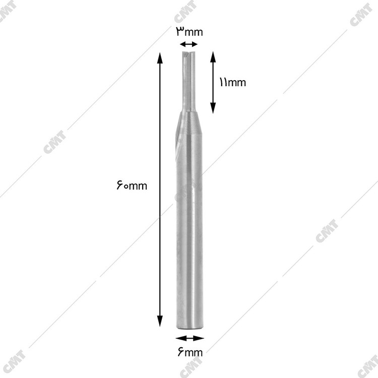 تیغ فرز شیارزن تمام الماسه قطر 4 کارگیر 12 CMT کد 712.040.11